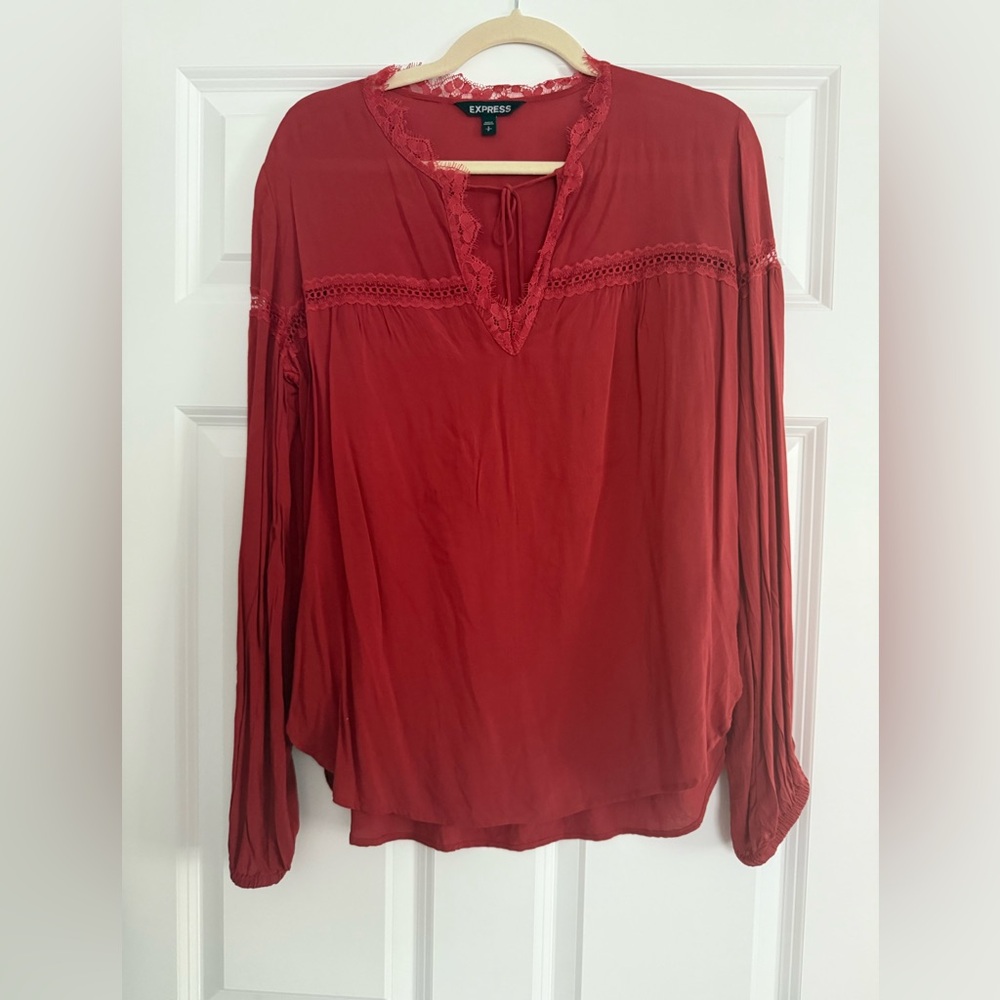 Express Lace Accent Blouse